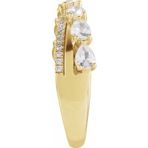 14K Yellow 1 1/8 CTW Natural Diamond Ring-Pear-4 X 3 Mm