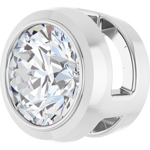 14K White 1/3 CT Lab Grown Diamond Slide Pendant-Lab-Grown Diamond-4.4Mm :: 1/3 Ct