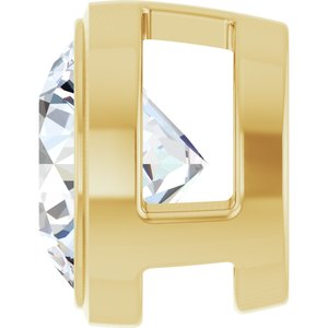 14K Yellow 3/4 CT Lab-Grown Diamond Slide Pendant-Lab-Grown Diamond-6Mm :: 3/4 Ct