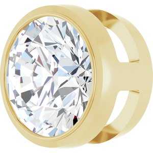 14K Yellow 1 CT Lab-Grown Diamond Slide Pendant-Lab-Grown Diamond-6.5Mm :: 1 Ct