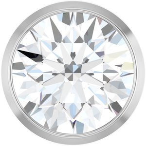 14K White 1 CT Lab-Grown Diamond Slide Pendant-Lab-Grown Diamond-6.5Mm :: 1 Ct