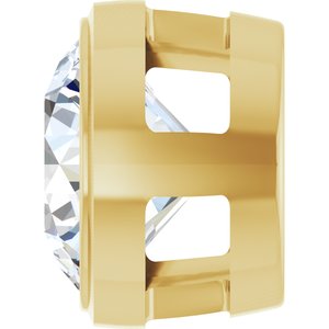 14K Yellow 1 CT Lab-Grown Diamond Slide Pendant-Lab-Grown Diamond-6.5Mm :: 1 Ct
