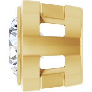 14K Yellow 1/4 CT Natural Diamond Slide Pendant-Natural Diamond-4.1Mm :: 1/4 Ct