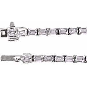 14K White 11 3/4 CTW Lab-Grown Diamond Line 16" Necklace-Lab-Grown Diamond-3 X 2.1Mm :: 11 3/4 Ctw