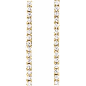 14K Yellow 3/4 CTW Natural Diamond Earrings-1.8 Mm-14K Yellow