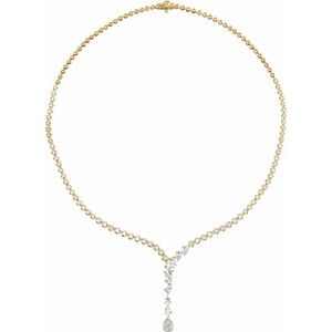 14K Yellow 5 1/2 CTW Lab-Grown Diamond 16 1/2" Necklace-Lab-Grown Diamond-5.2 X 3.4Mm :: 5 1/2 Ctw
