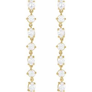 14K Yellow 1 1/5 CTW Lab-Grown Diamond Dangle Earrings-3.2 X 2.3 Mm-14K Yellow