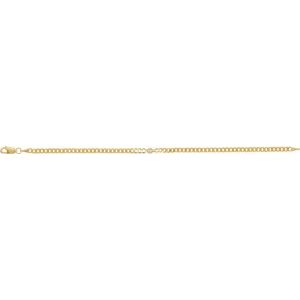 14K Yellow .07 CT Natural Diamond Link 7" Bracelet-Round-2.5 Mm