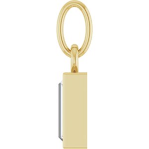 14K Yellow 3/8 CT Lab-Grown Diamond Bezel-Set Pendant-Lab-Grown Diamond-6 X 3Mm :: 3/8 Ct