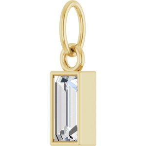 14K Yellow 3/8 CT Lab-Grown Diamond Bezel-Set Pendant-Lab-Grown Diamond-6 X 3Mm :: 3/8 Ct