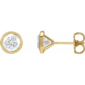 14K Yellow 1 1/2 CTW Lab-Grown Diamond Cocktail-Style Earrings-Pair-5.8Mm :: 1 1/2 Ctw