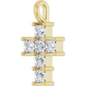 14K Yellow 1/2 CTW Lab-Grown Diamond Pendant-Lab-Grown Diamond-2.5 X 2.5 Mm