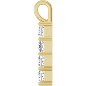 14K Yellow 1/2 CTW Lab-Grown Diamond Pendant-Lab-Grown Diamond-2.5 X 2.5 Mm