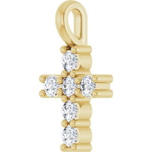 14K Yellow 1/6 CTW Lab-Grown Diamond Pendant-Lab-Grown Diamond-2 Mm