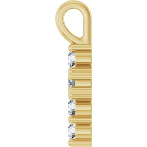 14K Yellow 1/6 CTW Lab-Grown Diamond Pendant-Lab-Grown Diamond-2 Mm