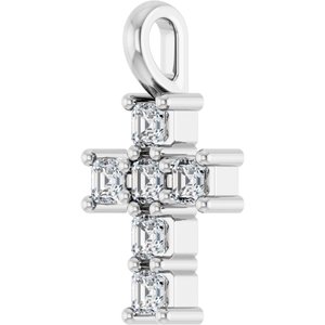 14K White 1/3 CTW Lab-Grown Diamond Pendant-Lab-Grown Diamond-2 X 2 Mm