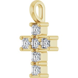 14K Yellow 1/3 CTW Lab-Grown Diamond Pendant-Lab-Grown Diamond-2 X 2 Mm