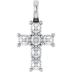 14K White 1/3 CTW Lab-Grown Diamond Pendant-Lab-Grown Diamond-2 X 2 Mm
