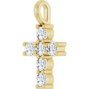 14K Yellow 1/3 CTW Lab-Grown Diamond Pendant-Lab-Grown Diamond-2.5 Mm