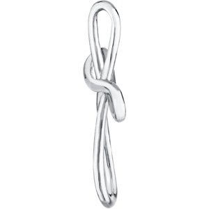 14K White Infinity-Inspired Cross Pendant-Polished