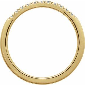 14K Yellow Natural Aquamarine Stackable Ring-Round-1.5 Mm
