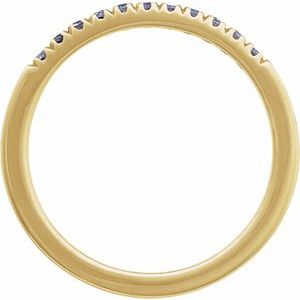 14K Yellow Natural Alexandrite Stackable Ring-Round-1.5 Mm