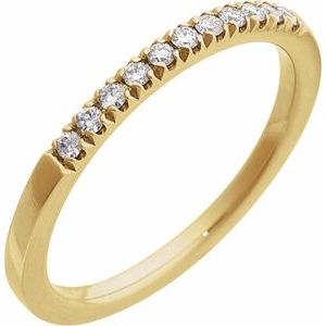 14K Yellow 1/6 CTW Natural Diamond Stackable Ring-Round-1.5 Mm