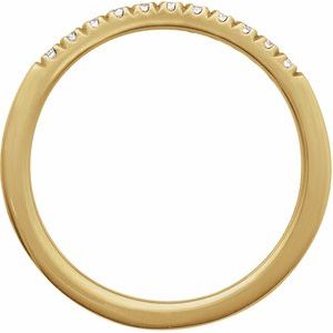 14K Yellow 1/6 CTW Natural Diamond Stackable Ring-Round-1.5 Mm