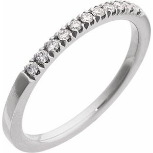 Sterling Silver 1/6 CTW Natural Diamond Stackable Ring-Round-1.5 Mm