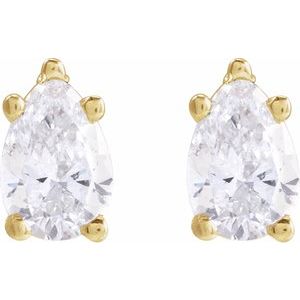 14K Yellow 3/8 CTW Lab-Grown Diamond Earrings-5 X 3 Mm-14K Yellow