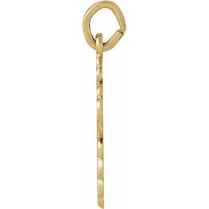 14K Yellow 12x8 mm Orthodox Cross Pendant-Polished