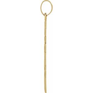 14K Yellow 26x15 mm Orthodox Cross Pendant-Polished
