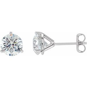 14K White 1/4 CTW Natural Diamond Stud Earrings-Pair-3.2Mm :: 1/4 Ctw