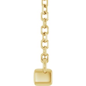 14K Yellow 1/8 CTW Lab-Grown Diamond French-Set Bar 18" Necklace-Lab-Grown Diamond-1.7Mm :: 1/8 Ctw