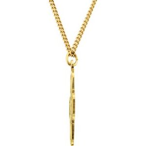 24K Yellow Gold-Plated Sterling Silver Four-Way Cross 24" Necklace-24 In-Polished