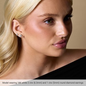 14K Yellow 1/2 CTW Natural Diamond Stud Earrings-Pair-4Mm :: 1/2 Ctw