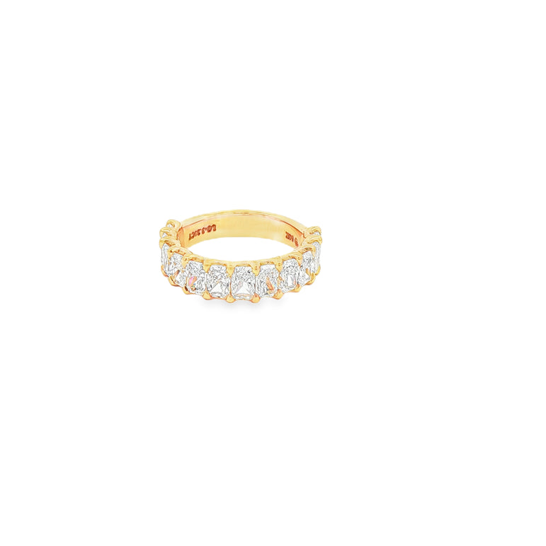 3.25Ct Radiant Cut Diamond Eternity Band in Yellow Gold