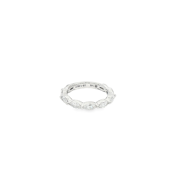 Marquise Brilliant Diamond Eternity Band in 14K White Gold