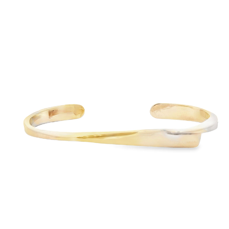14kt Ornate Geometric Yellow Gold Bangle