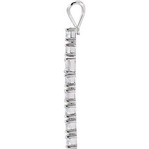 14K White 1 1/5 CTW Natural Diamond Cross Pendant-Natural Diamond-3Mm :: 1 1/5 Ctw