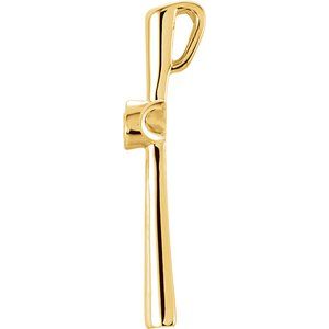 14K Yellow .04 CTW Natural Diamond Cross Pendant-Natural Diamond-2.2Mm :: 0.04 Ct