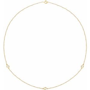 14K Yellow 1/3 CTW Natural Diamond 3-Station 18" Necklace-3.1Mm :: 1/3 Ctw-I1, H+