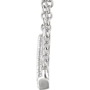 14K White 1/2 CTW Lab-Grown Diamond Bar 16-1" Necklace-Lab-Grown Diamond-1.8Mm :: 1/2 Ctw