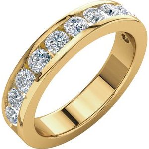 14K Yellow 1 CTW Natural Diamond Anniversary Band-Round