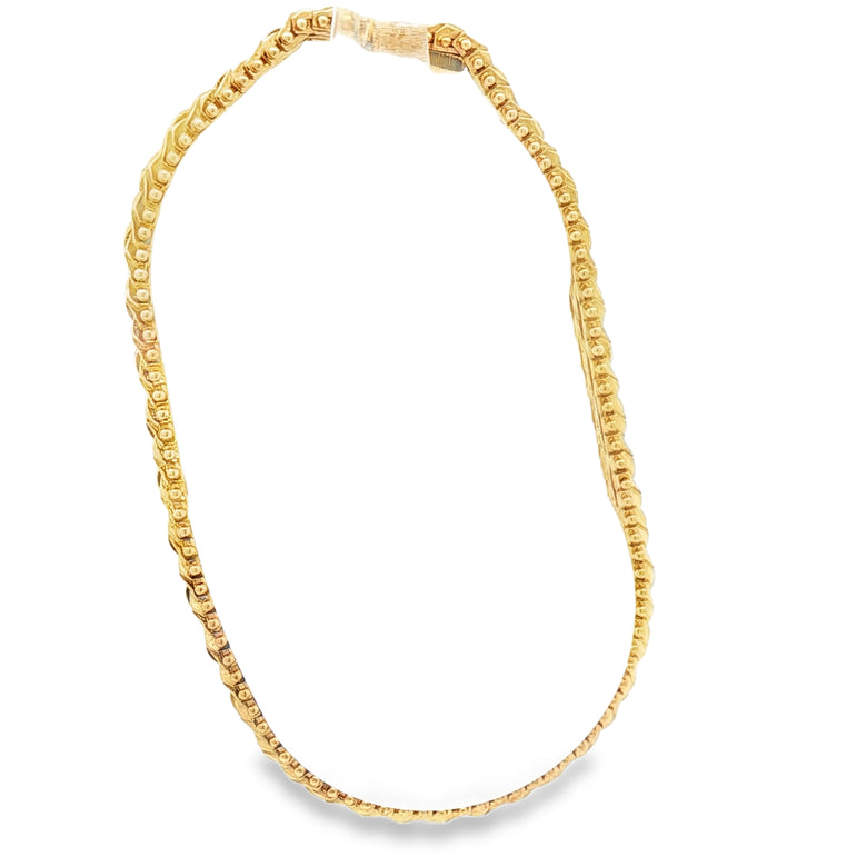 Polished 14kt Yellow Gold Multi Link Chain Bracelet