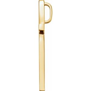 14K Yellow 29.5x18.2 mm Cross Pendant-Polished