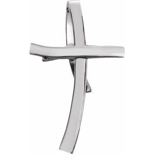 Sterling Silver 36.75x22.25 mm Cross Pendant-Polished