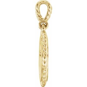 14K Yellow .04 CTW Natural Diamond Cross Rope Pendant-Natural Diamond-1Mm :: 0.04 Ctw
