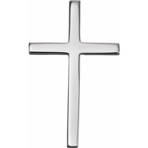 Sterling Silver 21.7x13.5 mm Cross Pendant-Polished