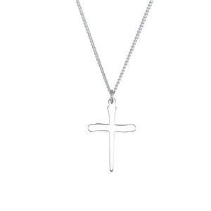 14K Yellow Gold-Plated Sterling Silver Nail Cross 24" Necklace-24 In-Polished